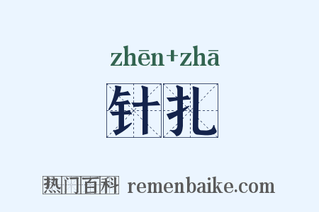 针扎是什么意思的图片